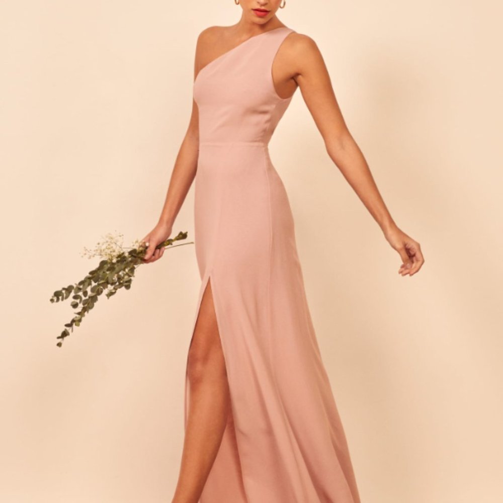 Reformation Evelyn Dress in Blush - NWT
